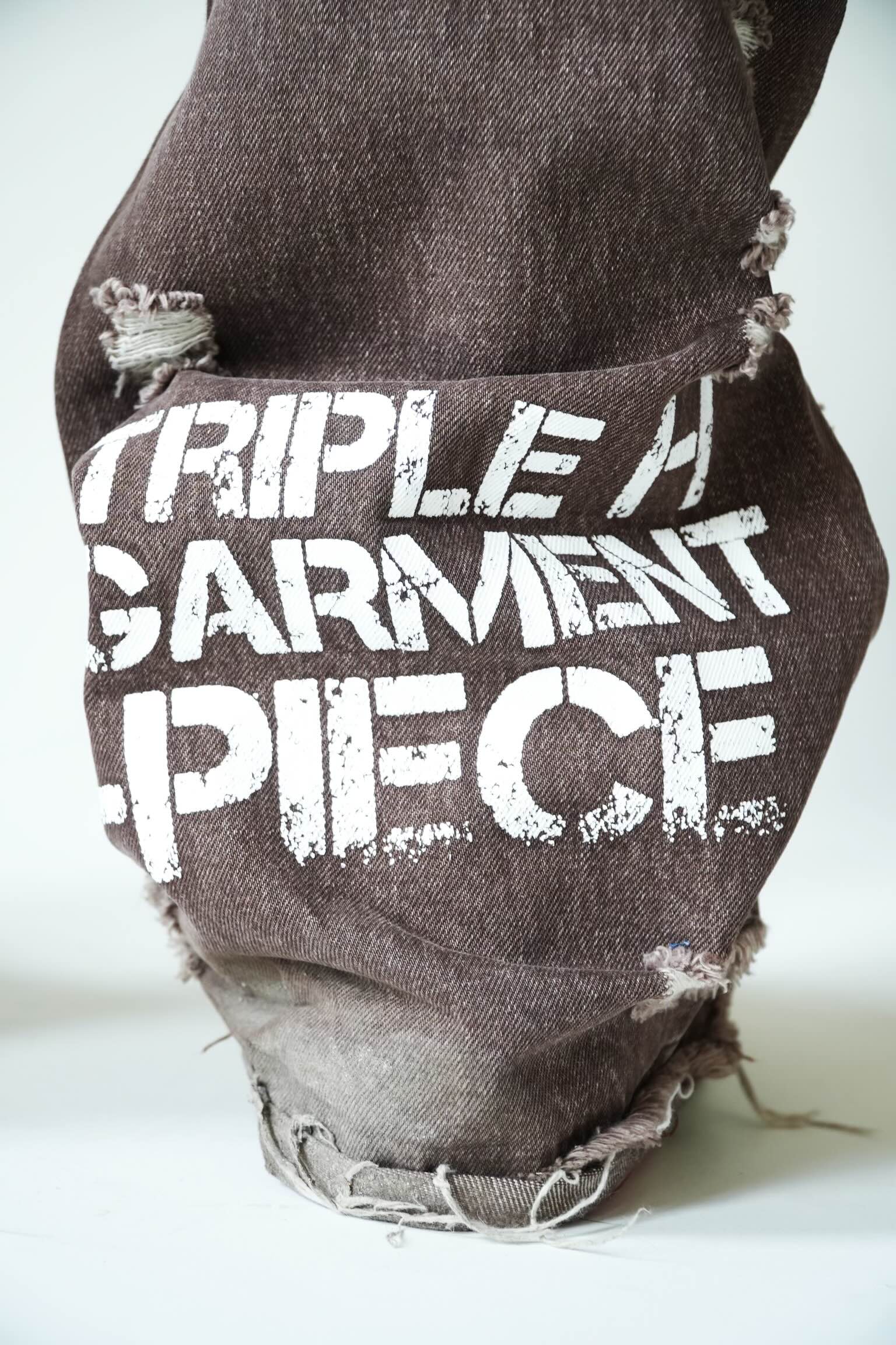 TMH Brown Ripped Denim